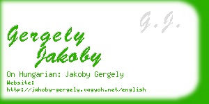 gergely jakoby business card
